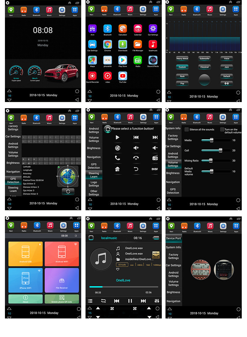 Vertical Screen Android Smart Navigator Large Screen
