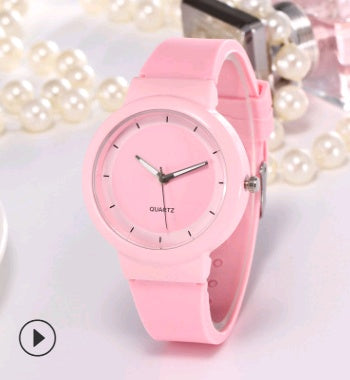 Simple Casual Candy Colored Silicone Quartz Watch