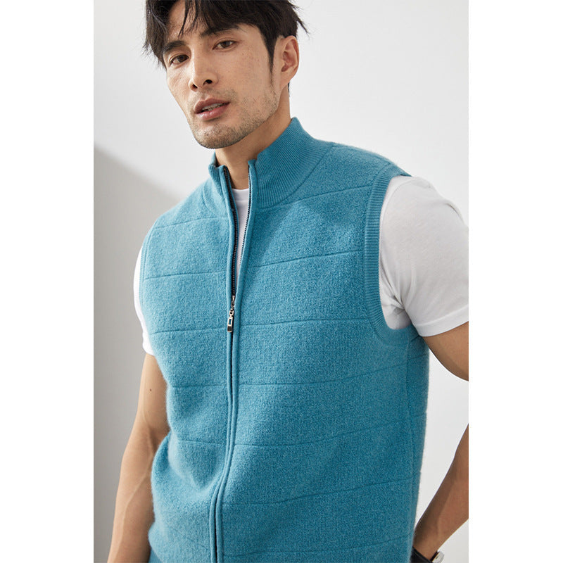 Men's Half-high Collar Vest Loose Thick