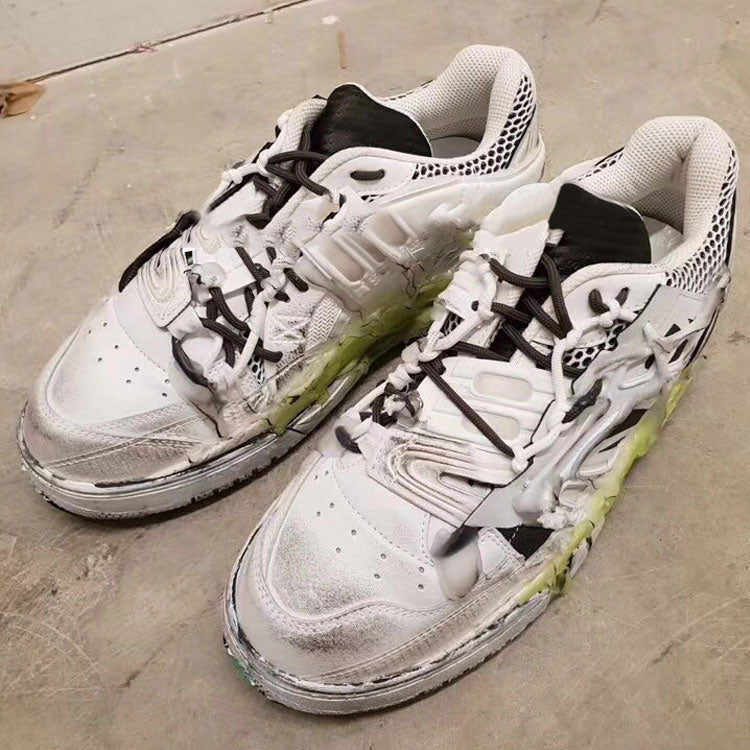 Retro distressed dirty shoes
