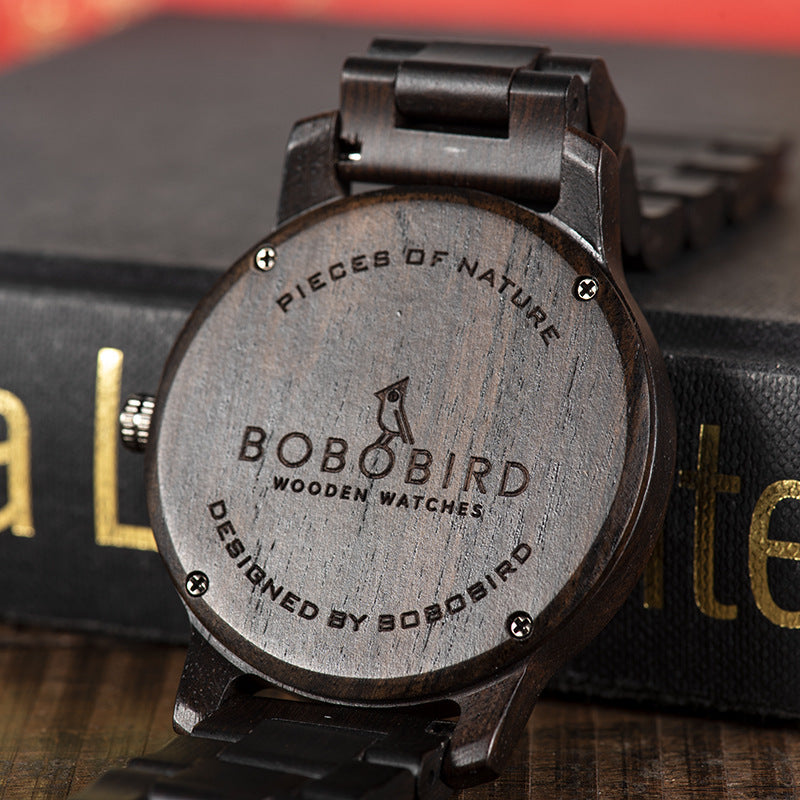 Men's Creative Round Bamboo Wood Watch