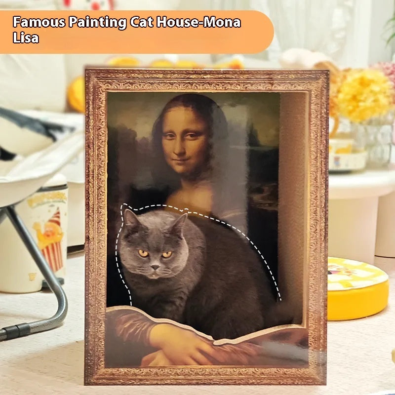 Mona Lisa Cat Nest Photo Frame Mona Lisa Cat Scratch Board