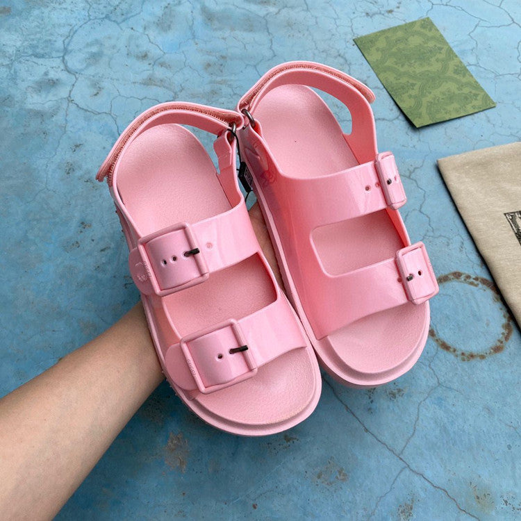 Flat Rubber All-match Open-toed Beach Shoes