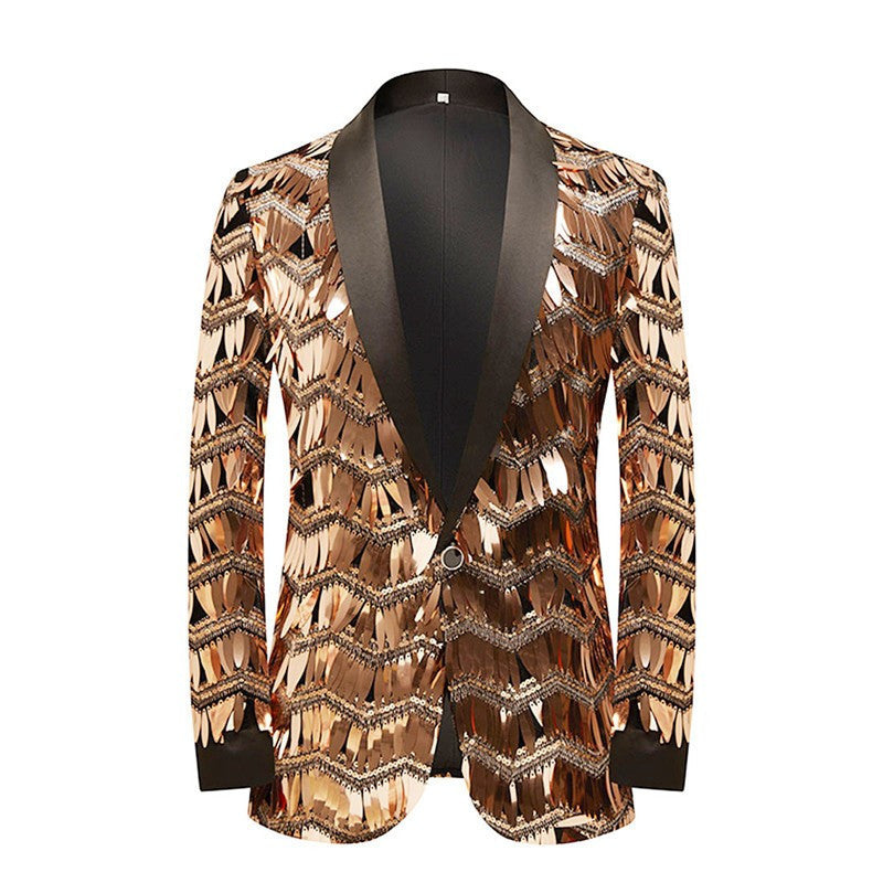 Men's And Women's Fashion Simple Long Striped Sequin Tops