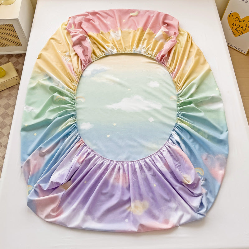 Brushed Single-layer Fitted Sheet Mattress Protective Cover