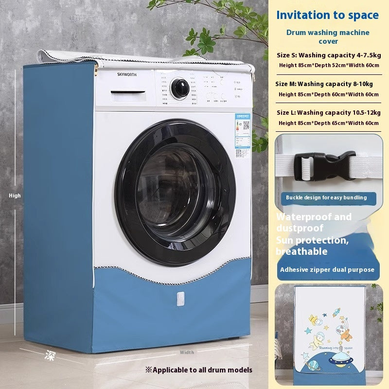 Roller Washing Machine Cover Waterproof Sunscreen Cover Dust Cover UV Protection