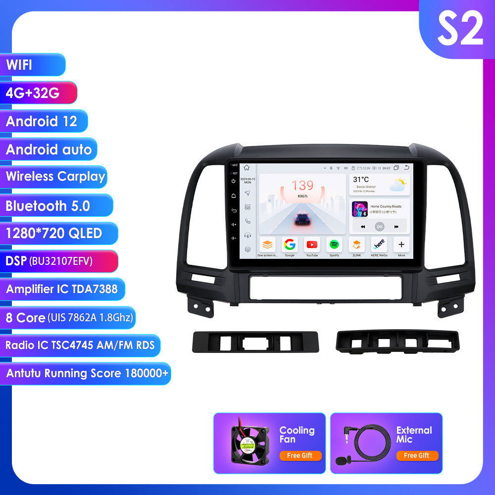 Hyundai Santa Fe 2 06-12 Android Central Control Car GPS Navigation