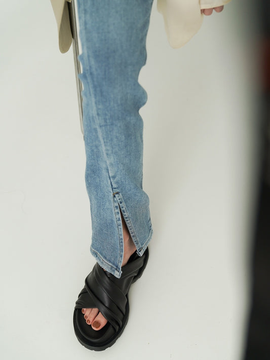 Super Comfortable Soft Nappa Cross-wrinkle Slippers With Thick-soled Heightening Mules