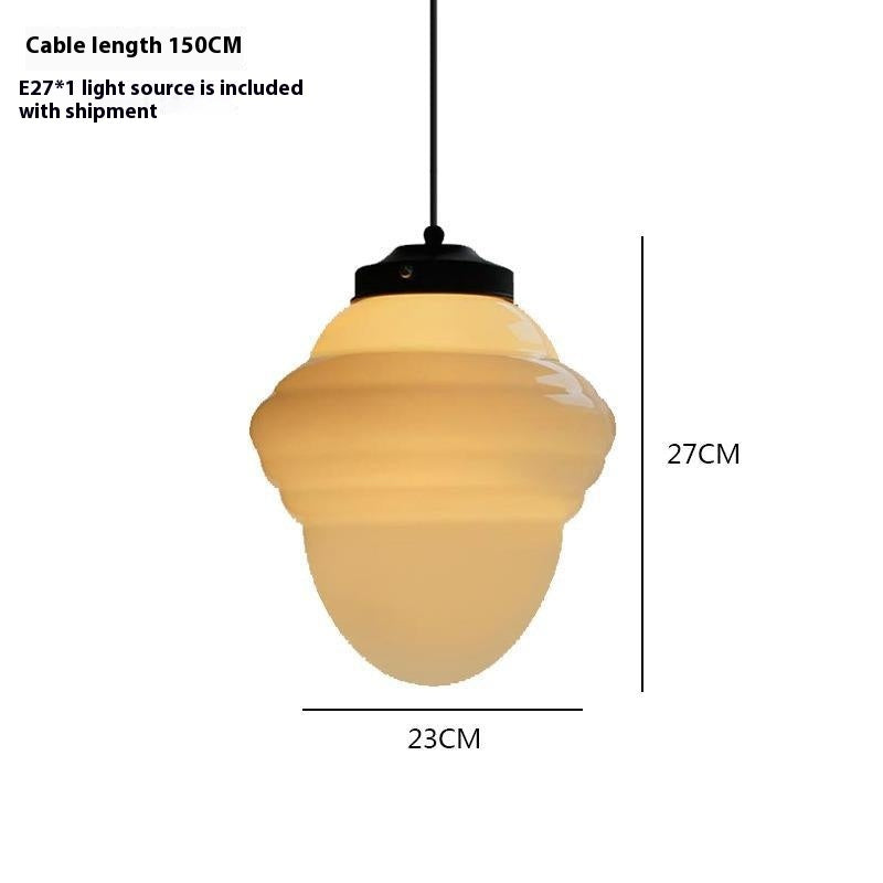 Simple Personality Retro Industrial Style Living Room Dining Room Single Head Cream Chandelier