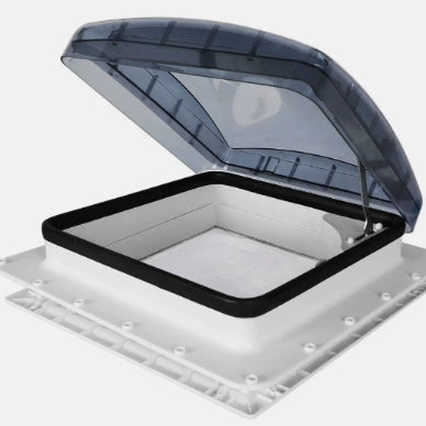 14-inch RV Roof Vent White RV Interior Vent With Fan Black Range Hood Exhaust Cover