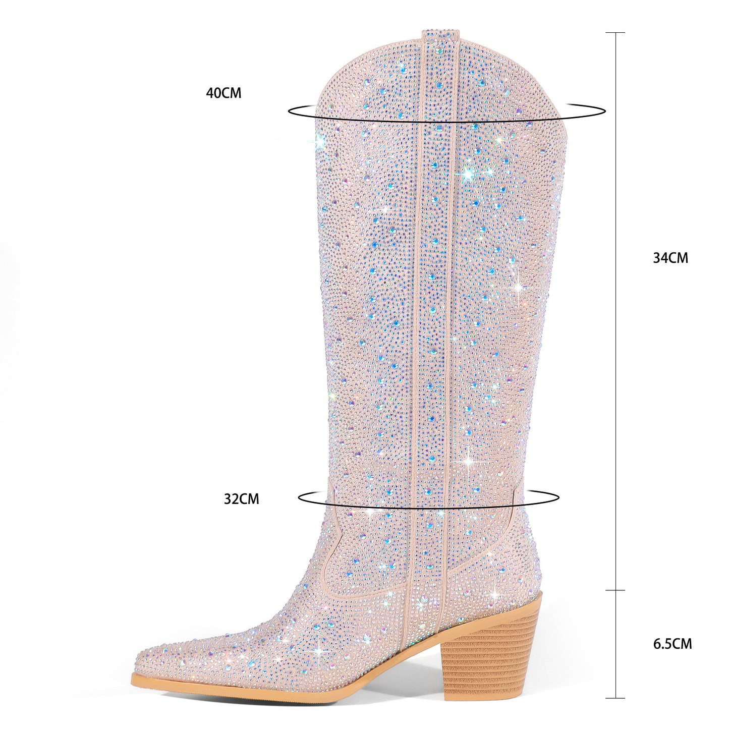 Plus Size Fashion Rhinestone Women's Boots