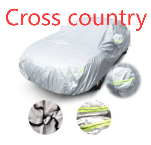 Taffeta 190T210T silver-coated black universal car cover