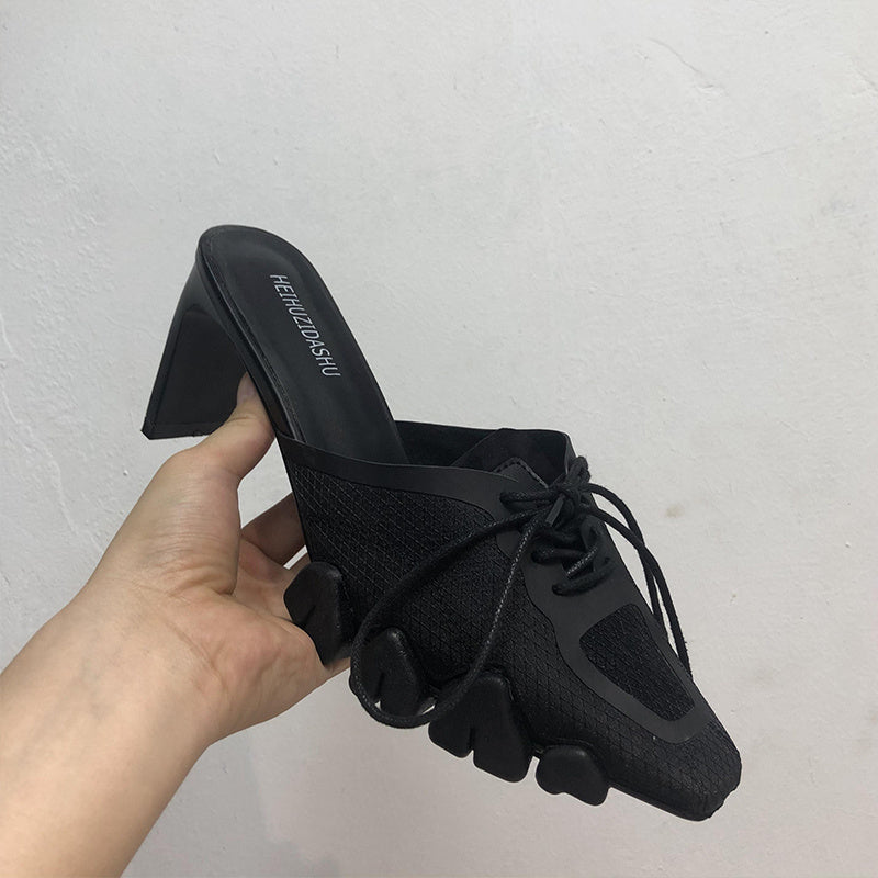 Women's high heel slippers