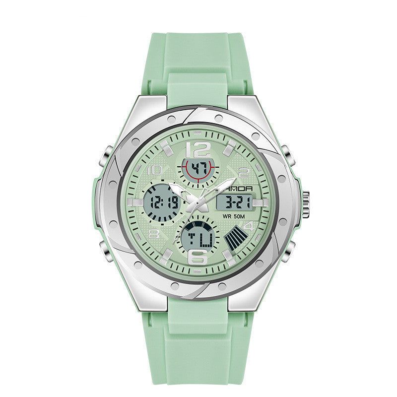 Men's Dual Display Waterproof Luminous Couple Sports Electronic Watch