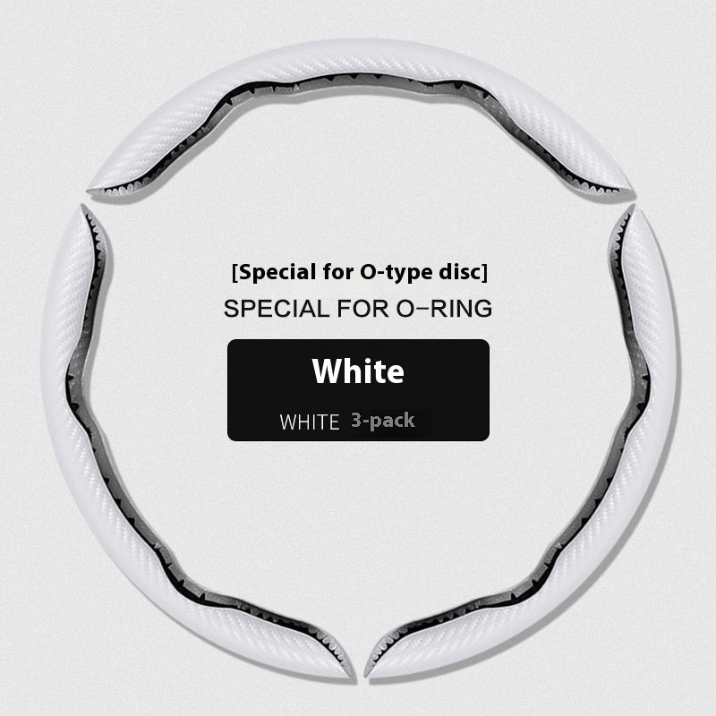 Steering Wheel Cover Sweat-absorbent Suede Carbon Fiber Pattern Protective Cover