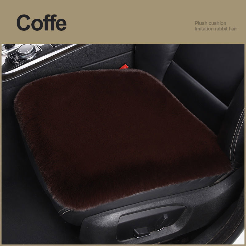 Car Seat Winter Plush Single Seat Square Cushion