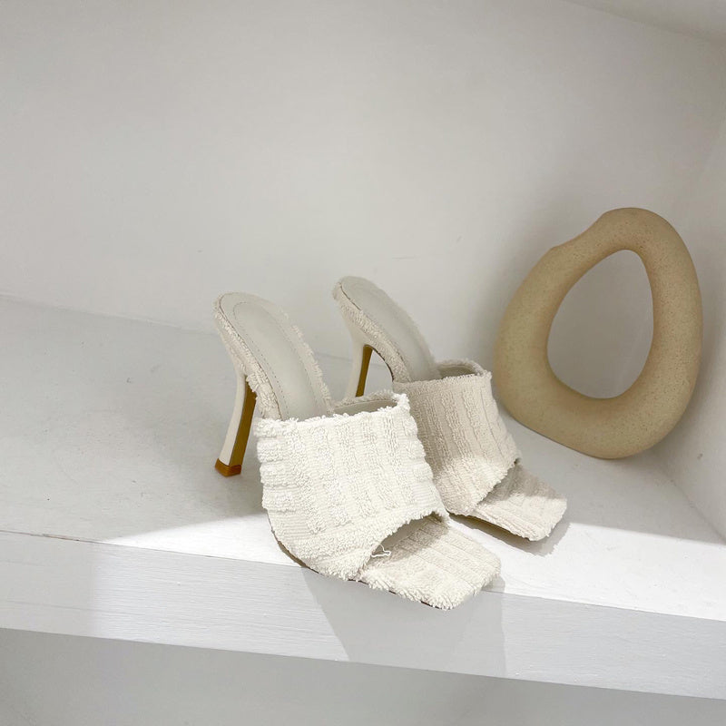 Super High Heel Plus Size Towel Sandals And Slippers