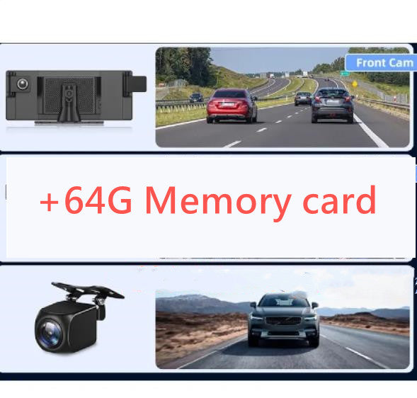 3 Camera CarPlay Driving Recorder Split Screen