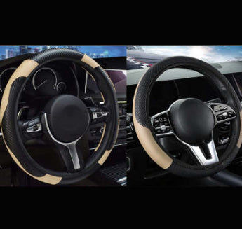 Car Steering Wheel Cover Elastic Rimless Leather