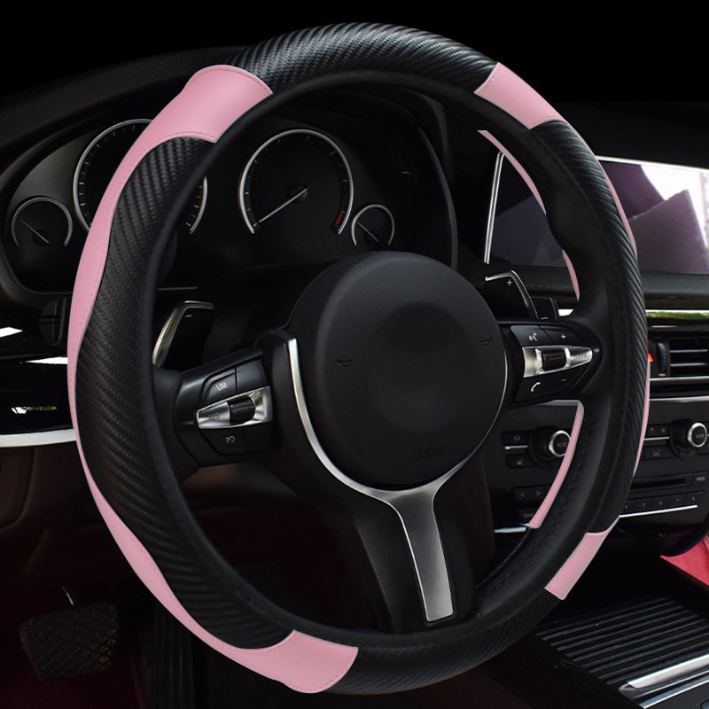 Car Steering Wheel Cover Elastic Rimless Leather