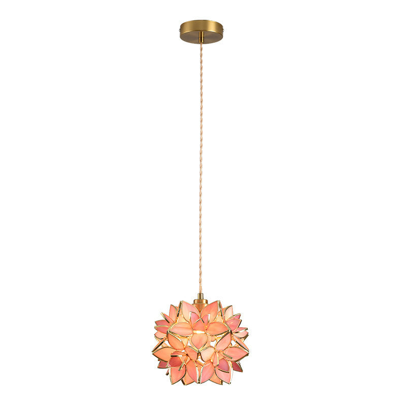 Stained Glass Chandelier Hanging Line Lamp