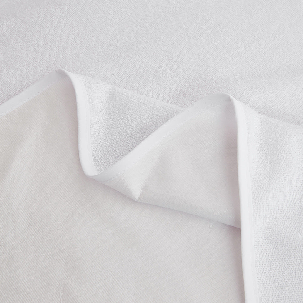 Towel Cloth Lace-up Waterproof Mattress Protector Solid Color Bedspread