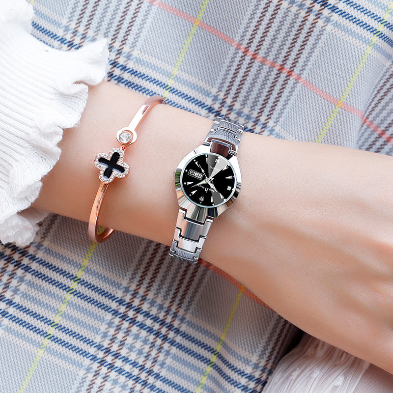 Leisure Fashion Quartz Dual Calendar Night Light Watch