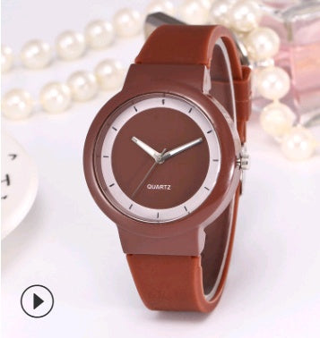 Simple Casual Candy Colored Silicone Quartz Watch