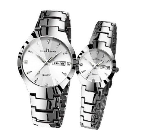 Leisure Fashion Quartz Dual Calendar Night Light Watch