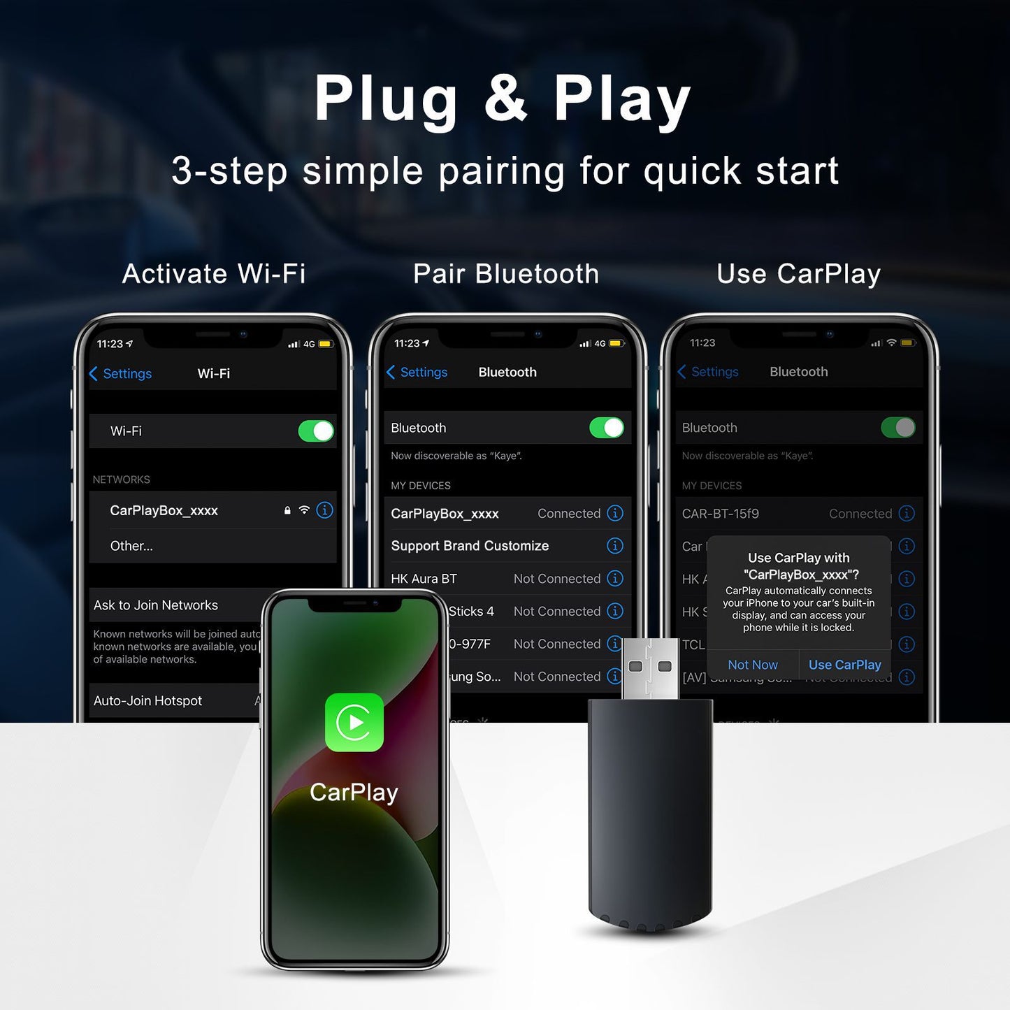 Carplay Box Module Original Car Wired To Wireless Private Model Real Upgrade Wireless Projector