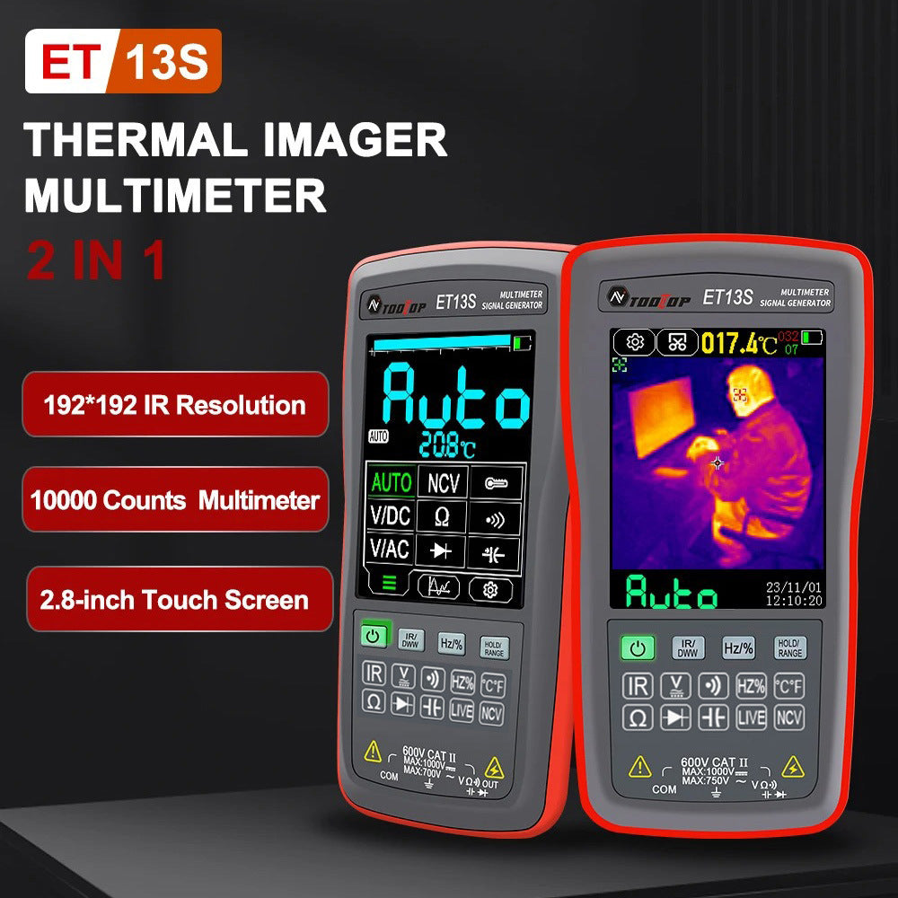 192192 Resolution Thermal Imaging 9999 Count Multimeter 2 In 1