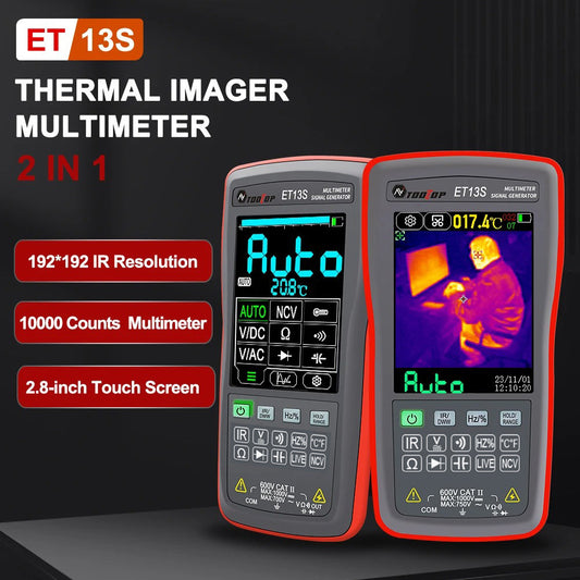 192192 Resolution Thermal Imaging 9999 Count Multimeter 2 In 1