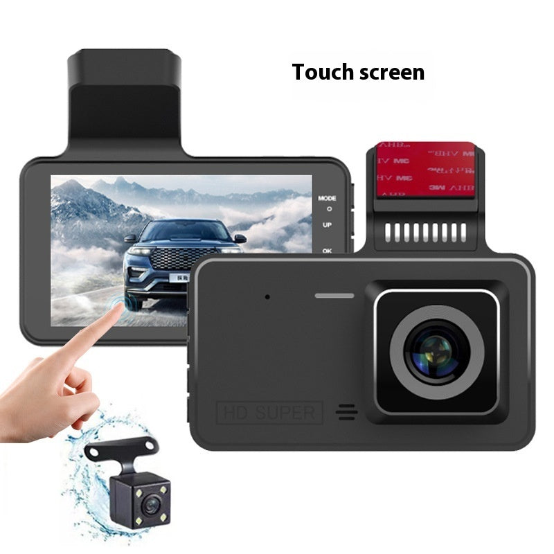 Driving Recorder HD Night Vision Dual Lens Hidden 4-inch