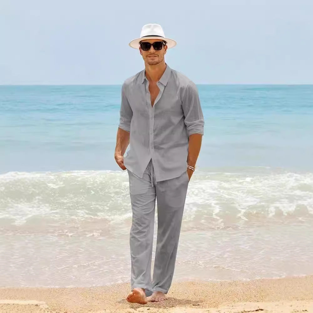 European And American Men's Fashion Casual Set Long Sleeve