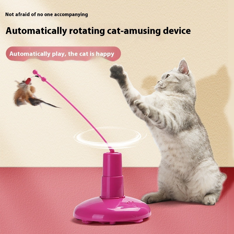 Pet Cat Toy Automatic Rotation Cat Pole Toy