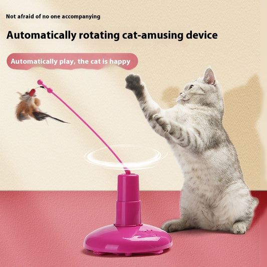 Pet Cat Toy Automatic Rotation Cat Pole Toy