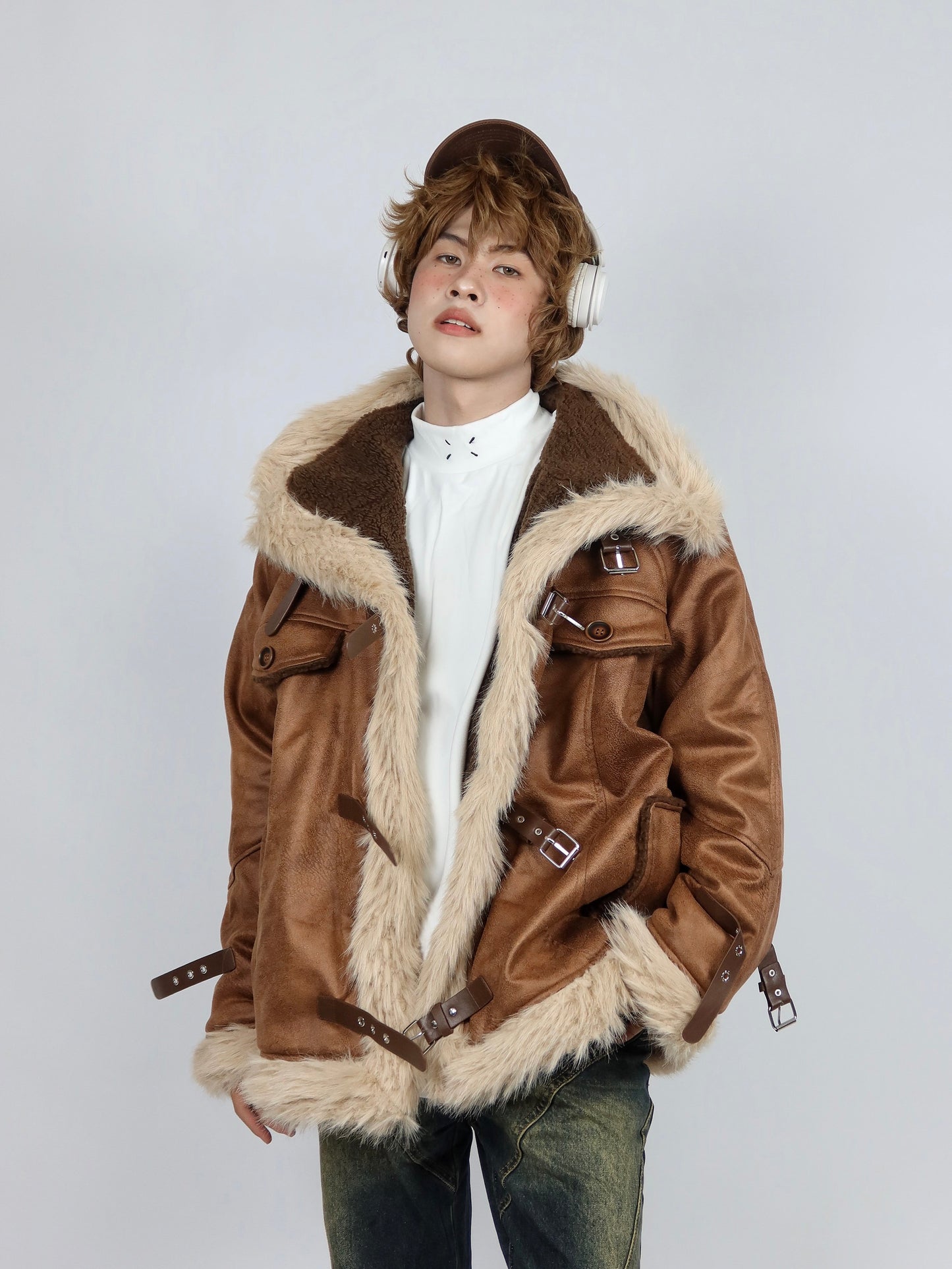 Retro Lamb Fur Coat For Women