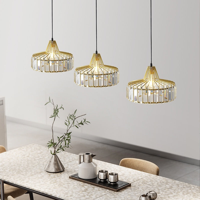 Simple Modern Light Luxury Crystal Creative Sun Lamp Bedroom Bedside Small Droplight