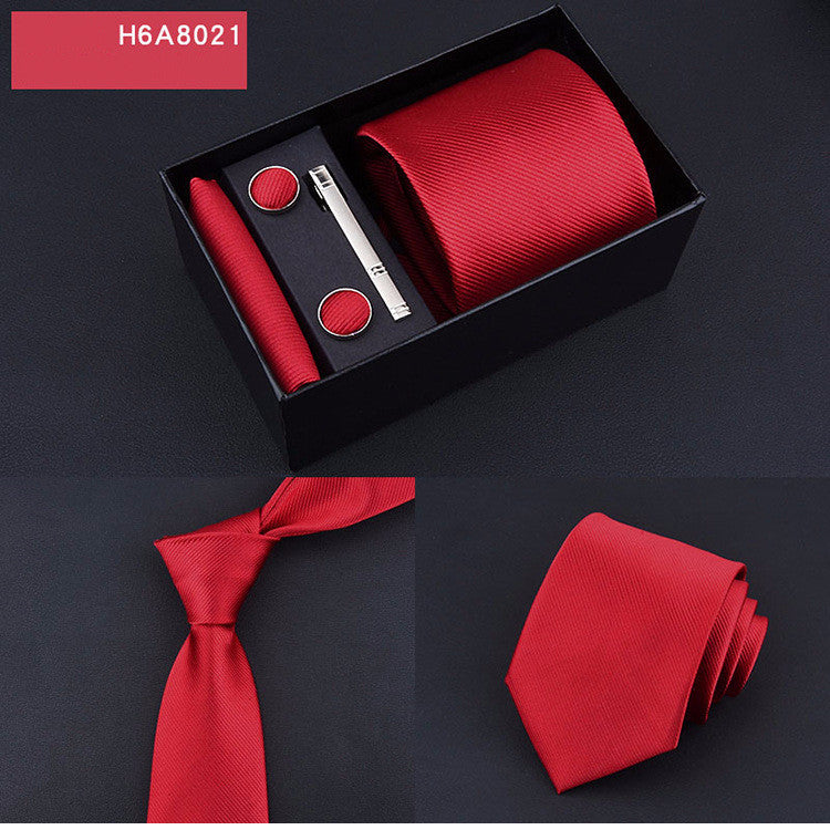 Business 8cm Striped Blue Black Tie