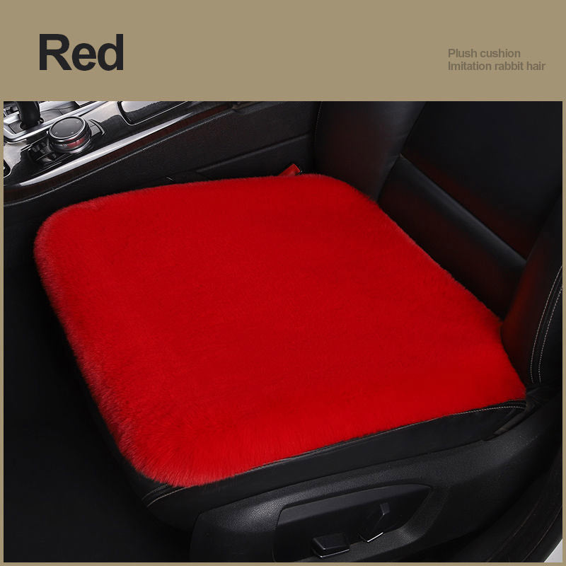 Car Seat Winter Plush Single Seat Square Cushion