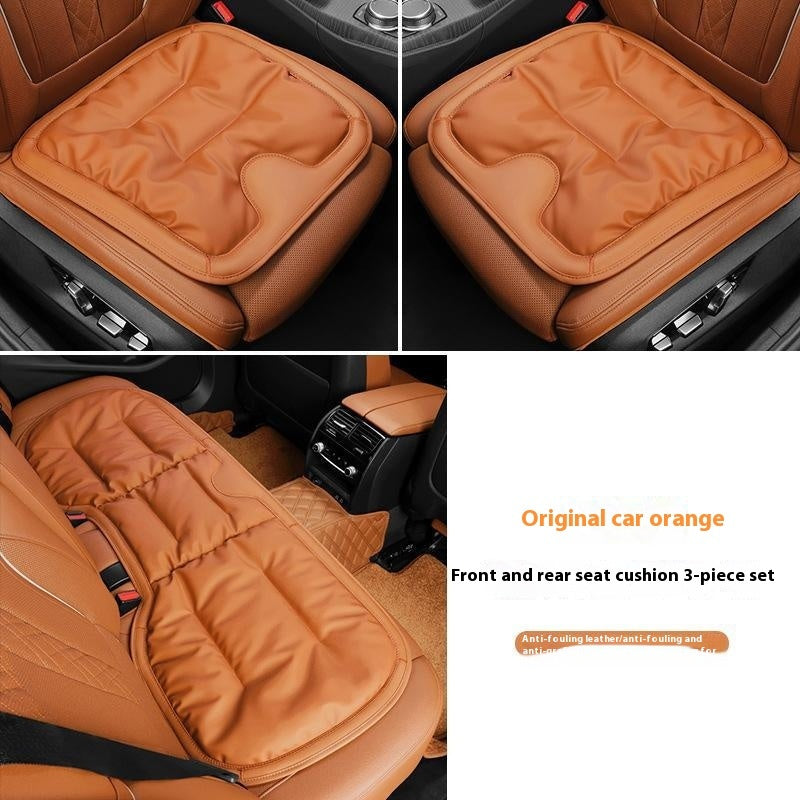 Car Seat Cushion Anti-fouling Leather Winter One-piece Three-piece Set