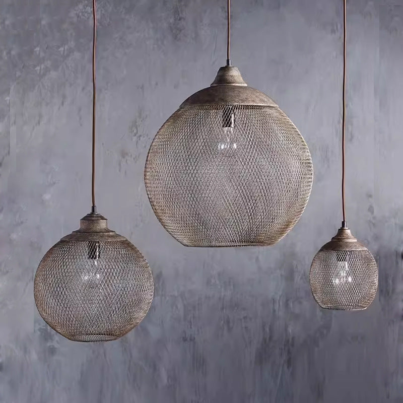 Retro Industrial Style Iron Iron Net Chandelier