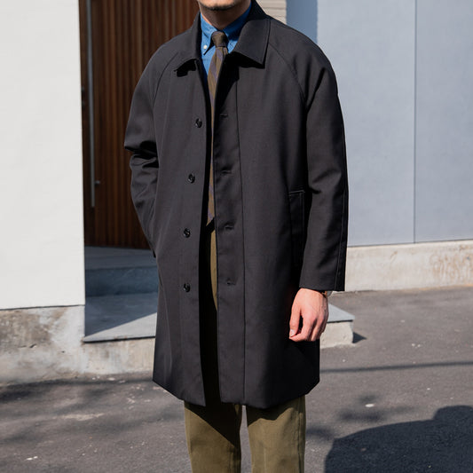 Men's Anti-wrinkle Draping Casual Coat Mid-length Trench Coat