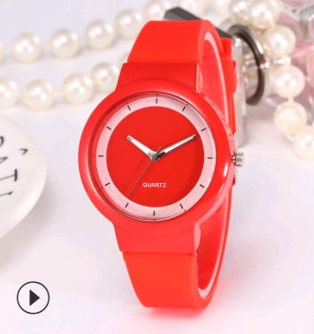 Simple Casual Candy Colored Silicone Quartz Watch
