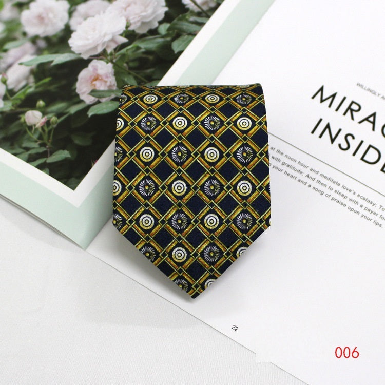 Casual Men's Tie Business Formal Wear 9CM Printed British Style Polyester Yarn Tie