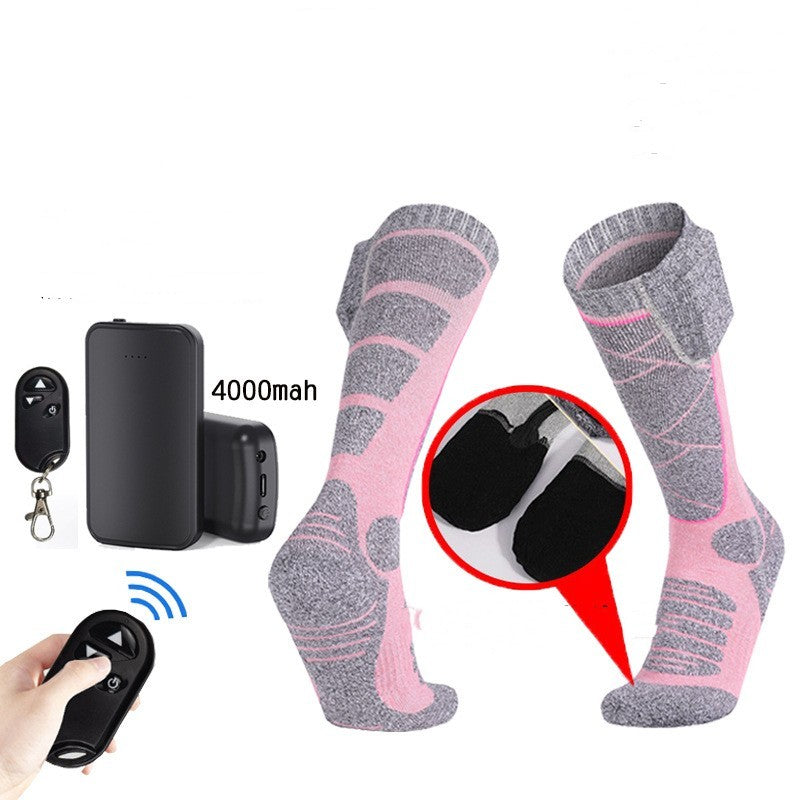 Remote Control Heating Socks Charging Heating Foot Warming Artifact Long Tube