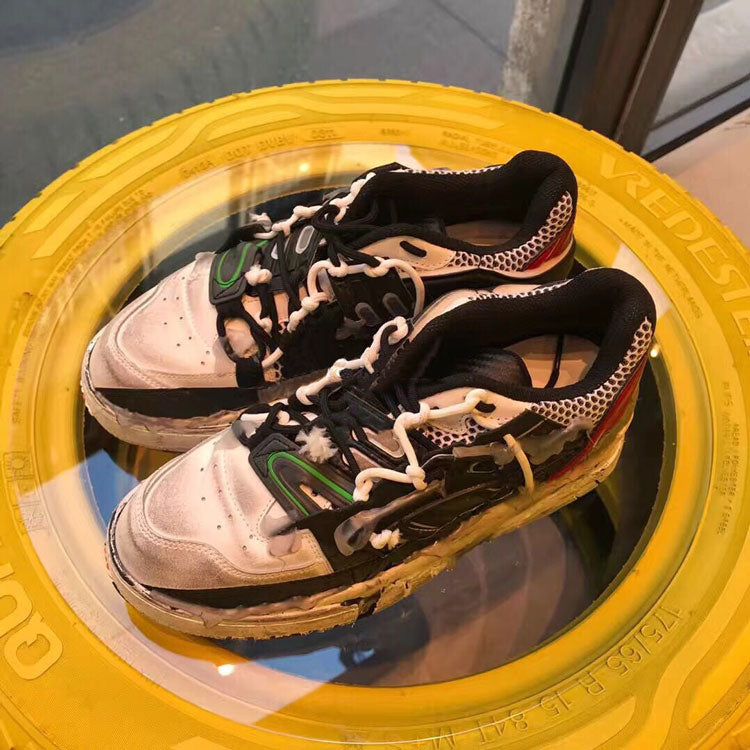 Retro distressed dirty shoes