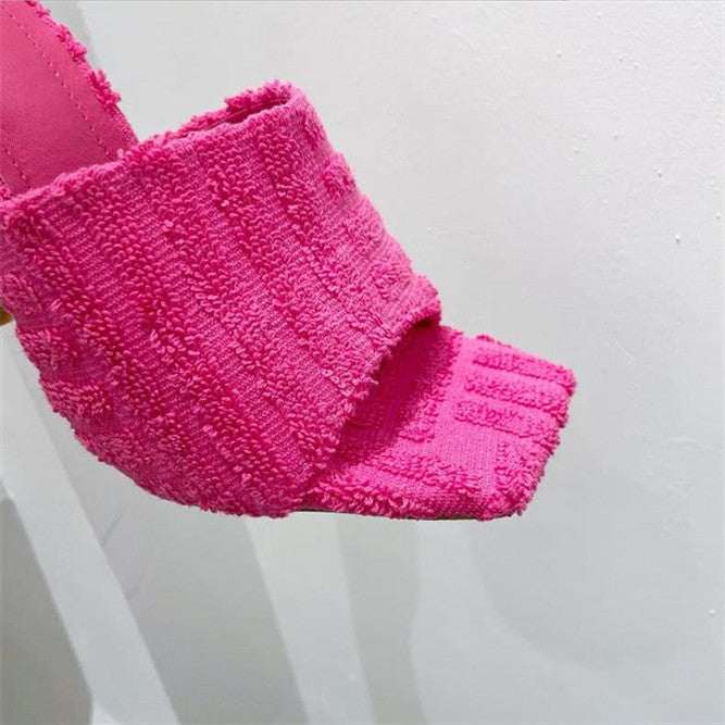 Super High Heel Plus Size Towel Sandals And Slippers