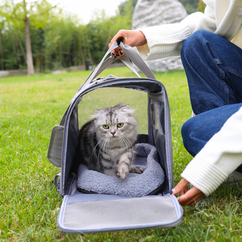 Foldable Small Dog Cat Diaper Bag Outdoor Breathable Shoulder Handbag
