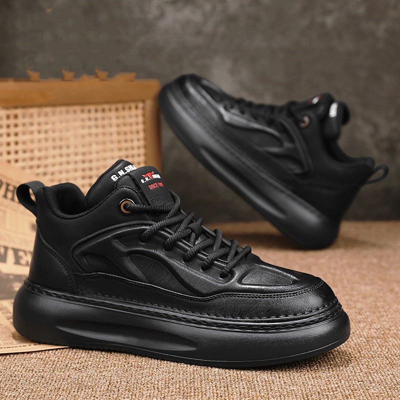 Autumn And Winter Cotton-padded Shoes With Velvet Leather Casual Shoes Men